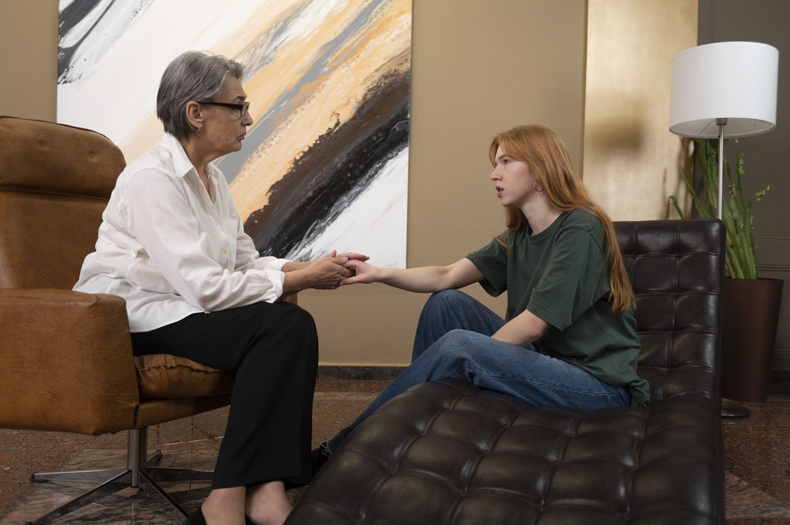Young person undergoing psychological therapy