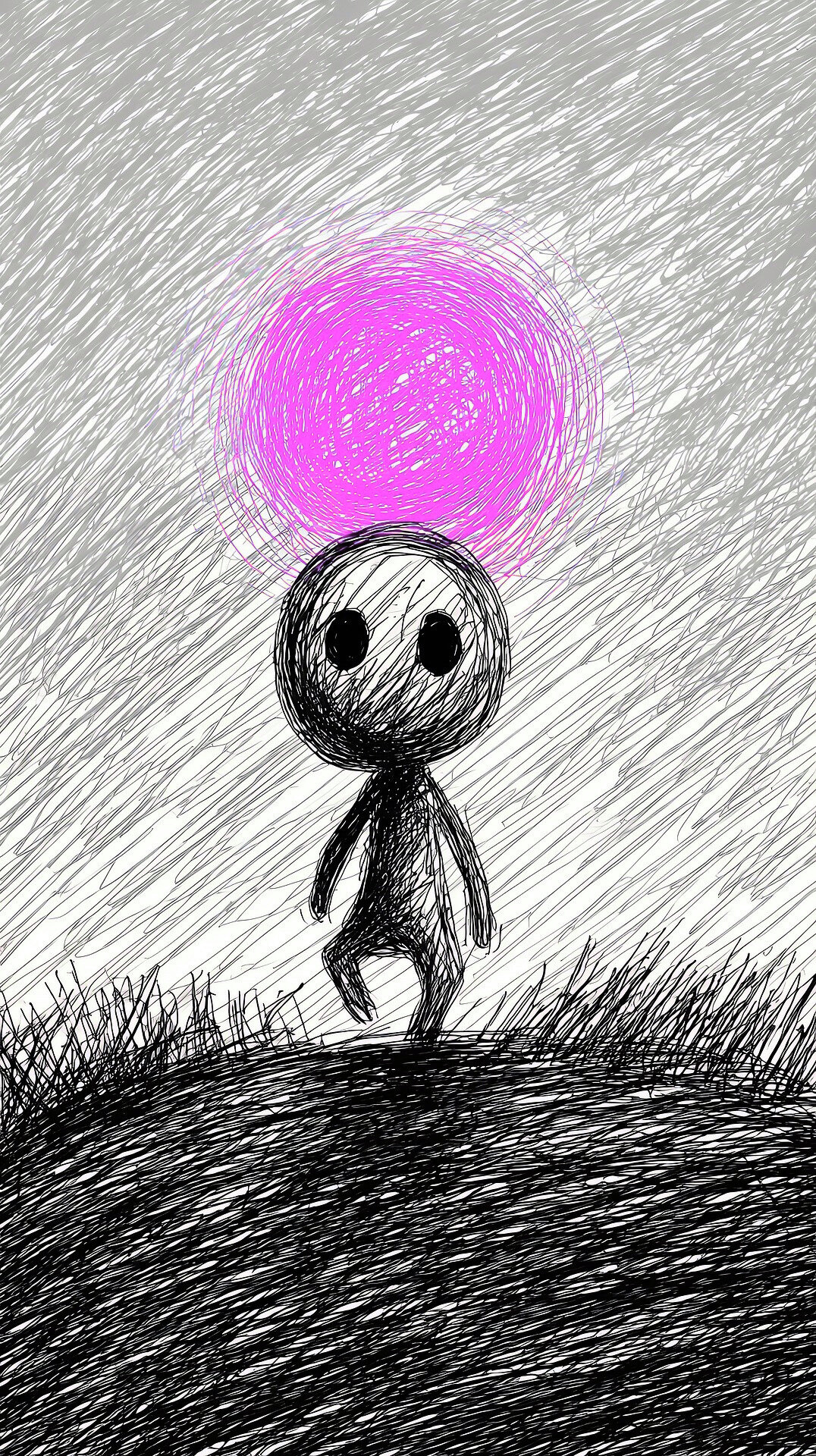 Sketch with purple light